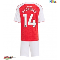 Camiseta Arsenal Viktor Gyokeres #14 Primera Equipación para niños 2025-26 manga corta (+ pantalones cortos)